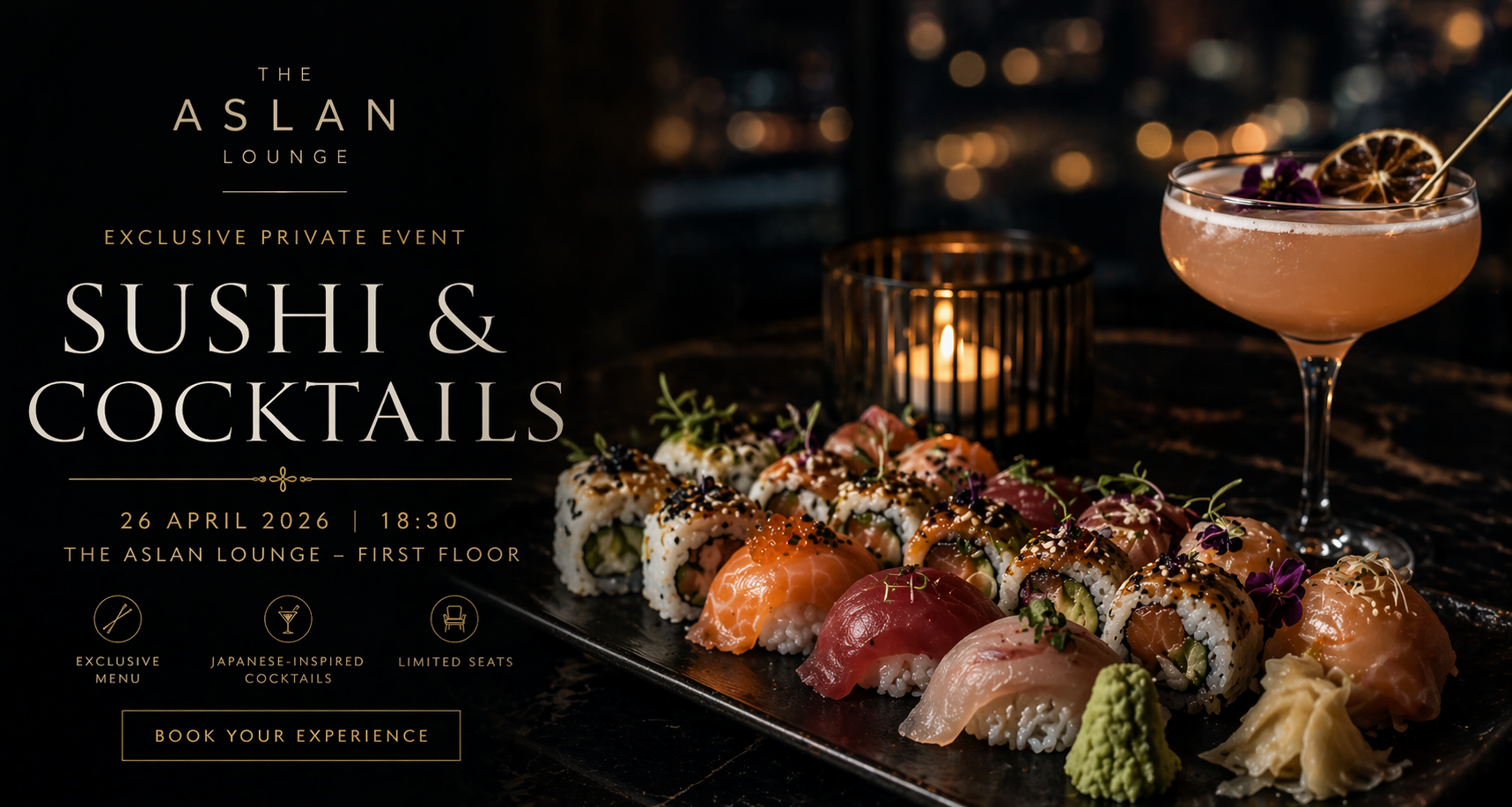 Sushi and cocktail experience